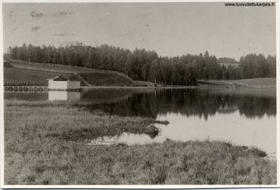 Kanneljärven kylä. Kanneljärven rantaa 1916.
