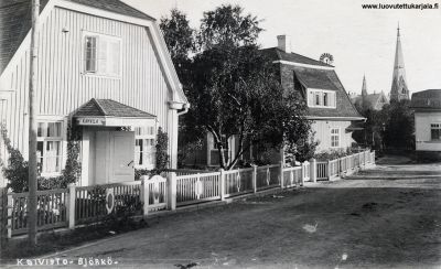 Cafe' Helenius, Björkö. Kortti. 
