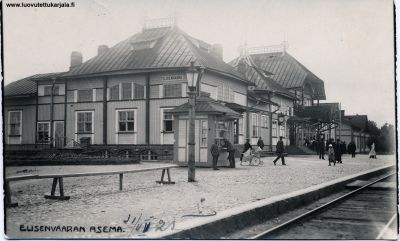 Elisenvaaran asema. Postikortti, leima Sortavala,  leima ilmeisesti 31.7.1921 
