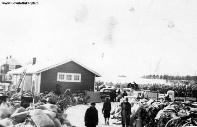 Viipurin Läänin Pyhäjärven aseman ympäristöä vuonna 1940.
