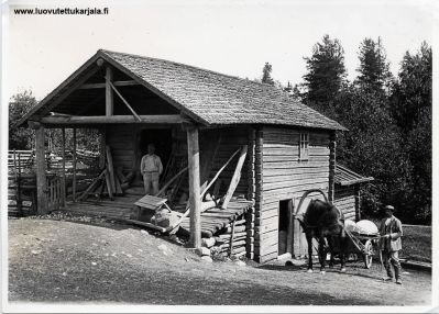 Takavaran mylly. Julkaistaessa mainitava: Museovirasto. (3490:829). Kuva: S Paulaharju 1909.
