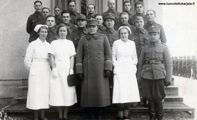 JP4 Lääkintäjoukkue 1938 Kiviniemessä.
