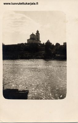 Salmin leiripäivillä 5.7.1933. Salmin Kreikk. Katollinen kirkko. Kuva otettu 1917
