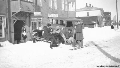 Terijoki Turistihotelli Suomi talvella 1930-luvulla. Kuva Sirkka Hännisen jäämistöstä.
